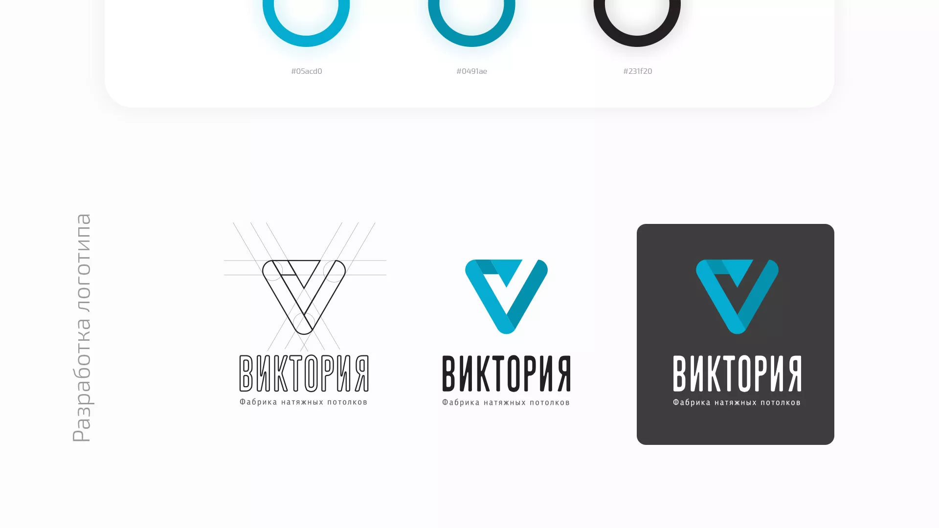 Разработка фирменного стиля компании по продаже и установке натяжных потолков в Тогучине