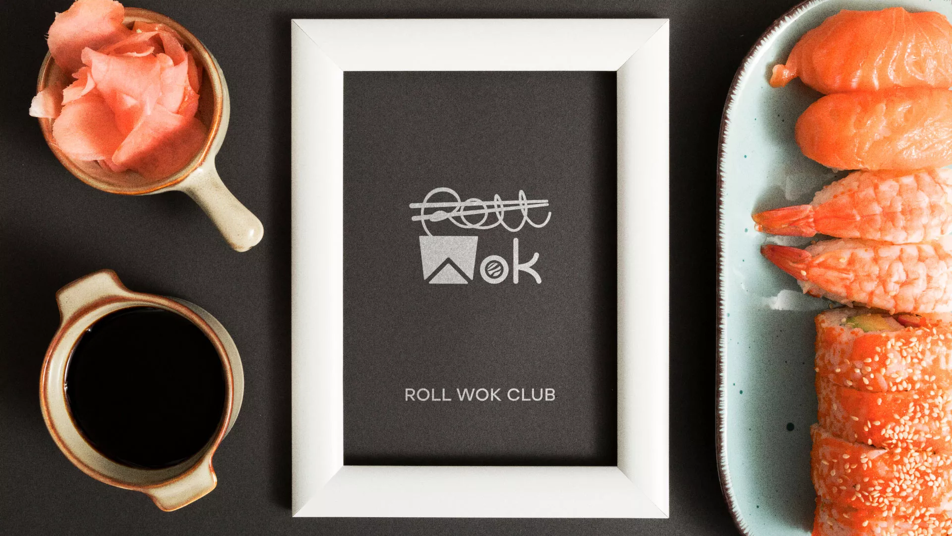 Разработка логотипа суши-бара «Roll Wok Club» в Тогучине