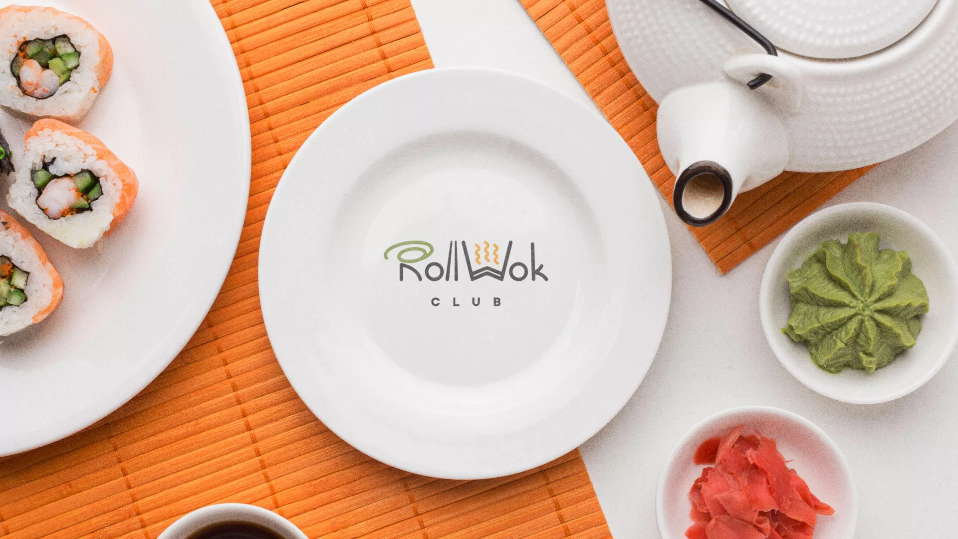 Разработка логотипа и фирменного стиля в Тогучине для суши-бара «Roll Wok Club» Разработка логотипа и фирменного стиля в Тогучине для суши-бара «Roll Wok Club»